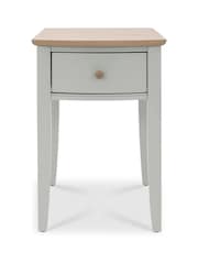 Bentley Designs Grey Whitby Scandi Oak 1 Drawer Bedside Table - Image 3 of 3
