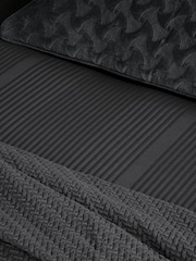 Bedeck Of Belfast Charcoal Grey 300 Thread Count 100% Cotton Mansa Duvet Cover - Image 3 of 3