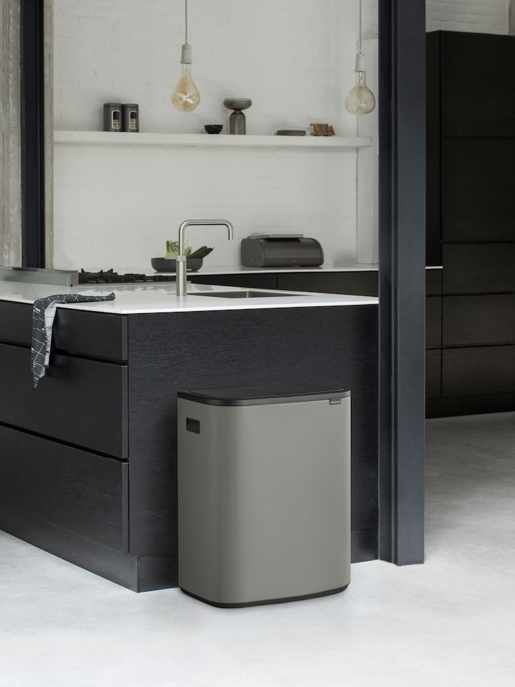 Brabantia Mineral Concrete Grey Bo Touch 60L Bin - Image 1 of 5