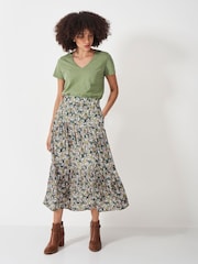 Crew Clothing Pleated Floral Skirt - Image 3 of 5