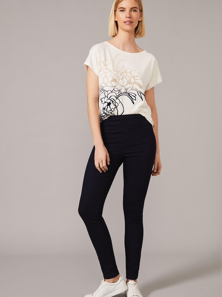 Phase Eight Indigo Blue Skinny Fit Long Amina Jeggings - Image 2 of 5 Phase Eight Indigo Blue Skinny Fit Long Amina Jeggings - Image 2 of 5