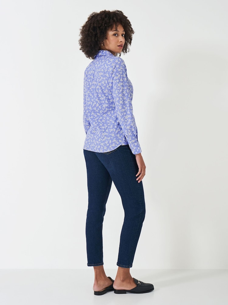 Crew Clothing Blue Lulworth 100% Cotton Shirt - Image 2 of 5 Crew Clothing Blue Lulworth 100% Cotton Shirt - Image 2 of 5