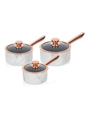 Tower 3 Piece White Saucepan Set - Image 2 of 4