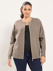 Yours Curve Knitted Bomber Jacket - Slika 1 od 8