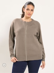 Yours Curve Knitted Bomber Jacket - Slika 4 od 8