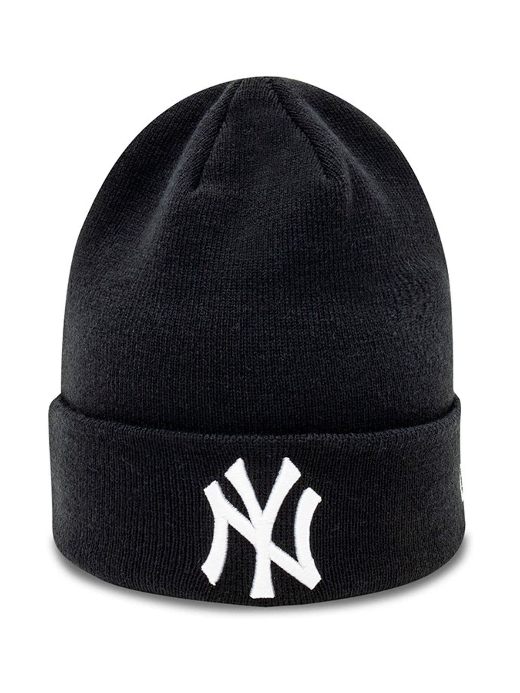 Buy New Era® New York Yankees Essential Black Cuff Beanie Hat from