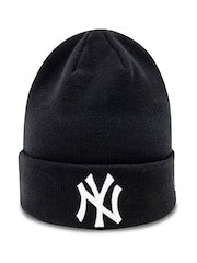 New Era® New York Yankees Essential Black Cuff Beanie Hat - Image 1 of 1
