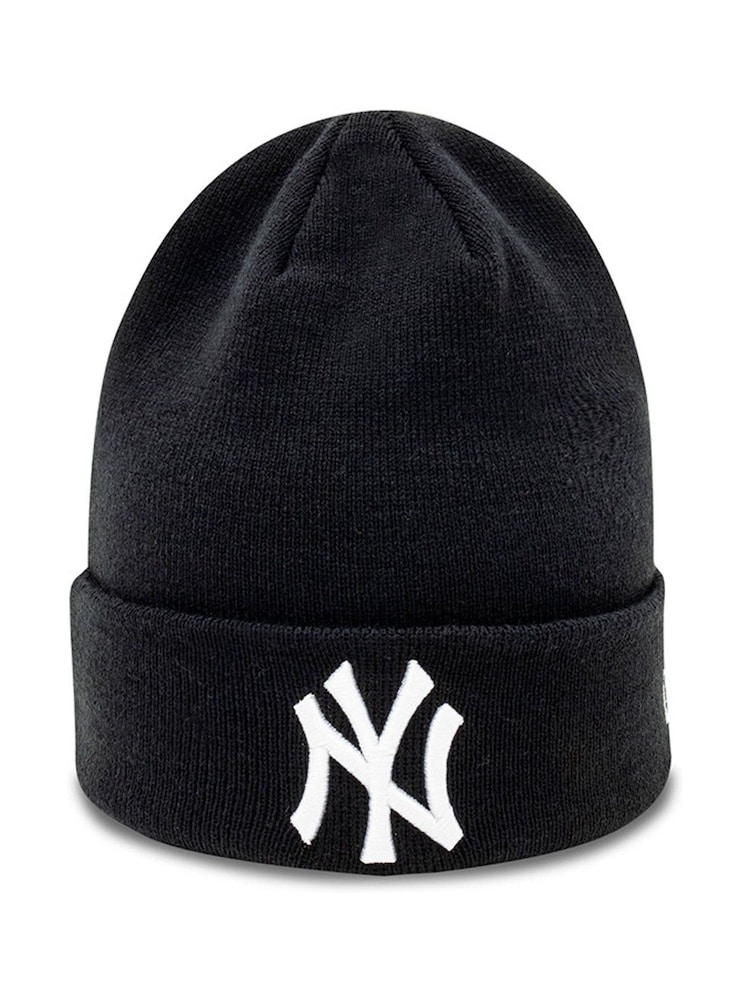New Era® New York Yankees Essential Black Cuff Beanie Hat - Image 1 of 1