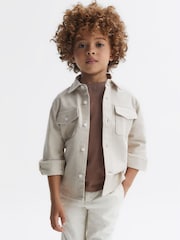 Tabaco - Camiseta con cuello redondo Bless de Reiss - Imagen 3 de 7