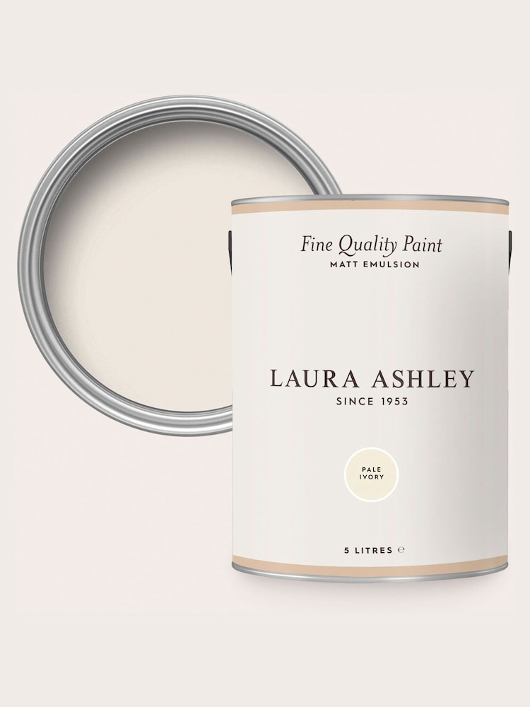 Laura Ashley Pale Ivory White Matt Emulsion 5LT Paint - Image 1 of 4 Laura Ashley Pale Ivory White Matt Emulsion 5LT Paint - Image 1 of 4
