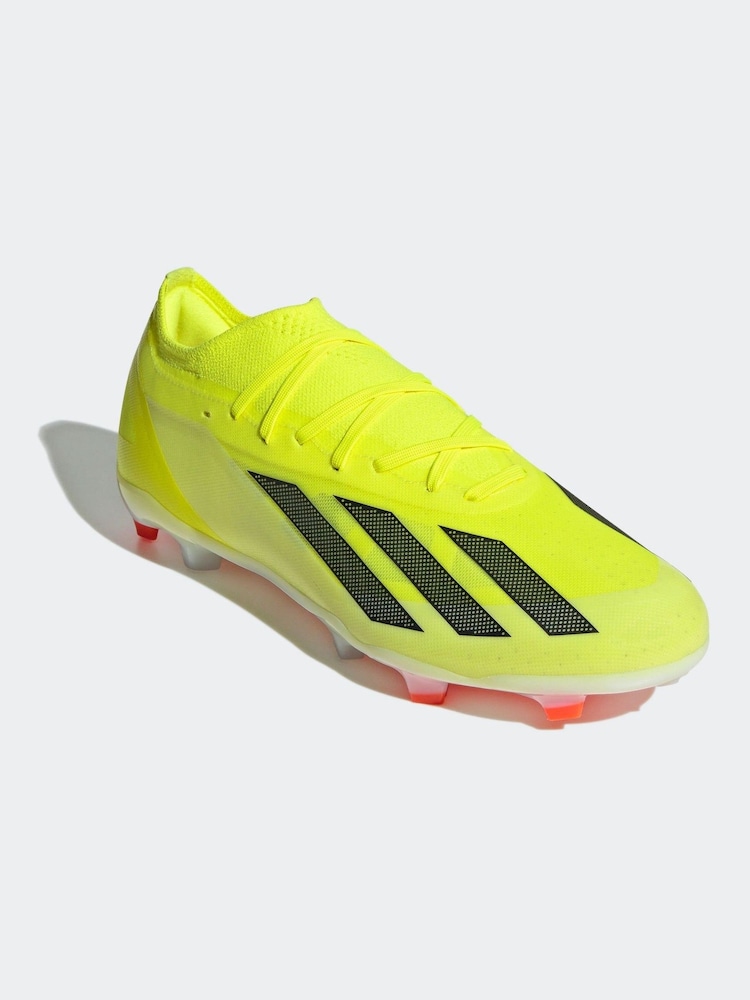 adidas Yellow Performance X Crazyfast Pro Firm Ground Boots - Image 1 of 10