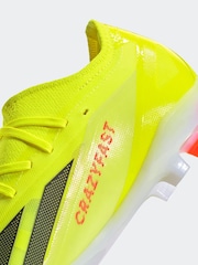 adidas Yellow Performance X Crazyfast Pro Firm Ground Boots - Image 10 of 10
