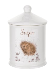 White Royal Worcester Wrendale Hedgehog Sugar Storage Jar - Image 2 of 2
