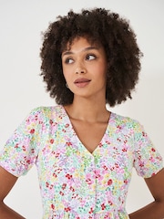 Crew Clothing White Kiki Short Sleeve Jersey Dress - Image 4 of 4