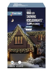 Premier Decorations Ltd Warm White 720 LED Snowing Icicles Christmas Lights with Timer 17.8M - Image 2 of 4