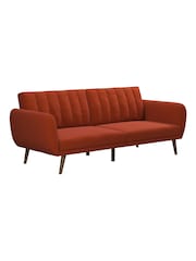 Novogratz Orange Brittany Linen Sofa Bed - Image 3 of 4