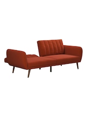 Novogratz Orange Brittany Linen Sofa Bed - Image 4 of 4