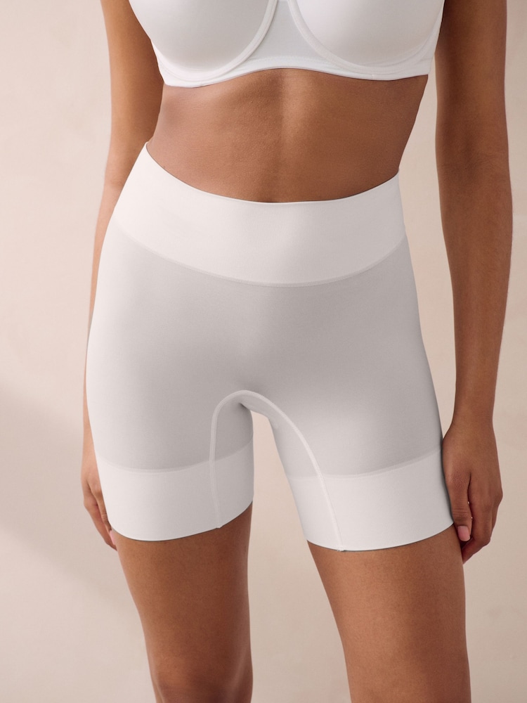 Nude/White Seamless Smoothing Anti-Chafe Shorts 2 Pack - Image 2 of 8