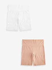 Nude/White Seamless Smoothing Anti-Chafe Shorts 2 Pack - Image 5 of 8