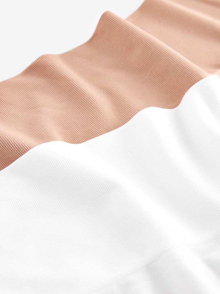 Nude/White Seamless Smoothing Anti-Chafe Shorts 2 Pack - Image 8 of 8