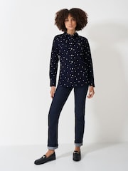 Crew Clothing Dark Blue Lulworth 100% Cotton Shirt - Image 2 of 4