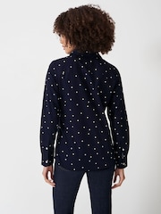 Crew Clothing Dark Blue Lulworth 100% Cotton Shirt - Image 3 of 4