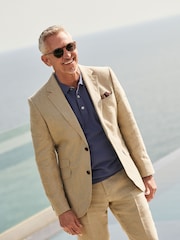 Neutral - Slim Fit Signature Leomaster Anzugjacke aus italienischem Leinen - Image 1 of 10