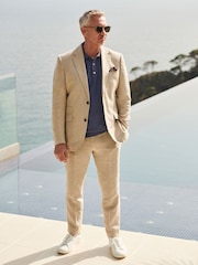 Neutral - Slim Fit Signature Leomaster Anzugjacke aus italienischem Leinen - Image 2 of 10