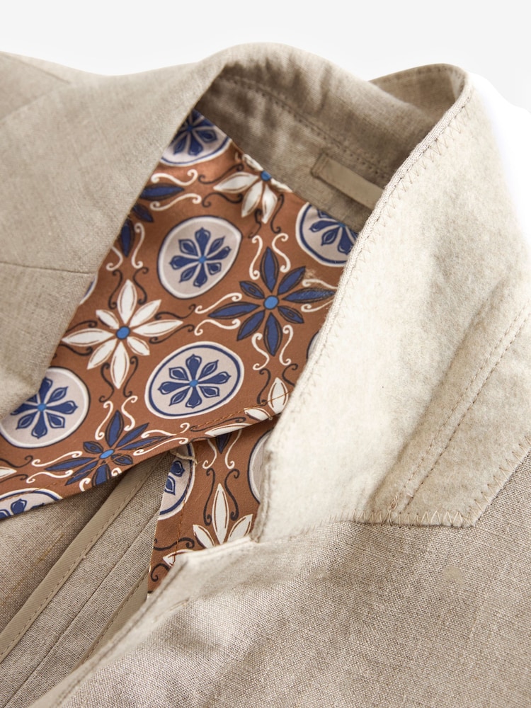 Neutral - Slim Fit Signature Leomaster Anzugjacke aus italienischem Leinen - Image 8 of 10