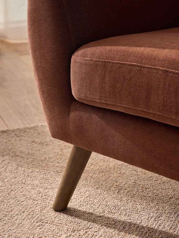 Soft Twll Rust Brown Wilson Highback Large Armchair - Image 2 of 7 Soft Twll Rust Brown Wilson Highback Large Armchair - Image 2 of 7