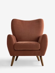 Soft Twll Rust Brown Wilson Highback Large Armchair - Image 4 of 7