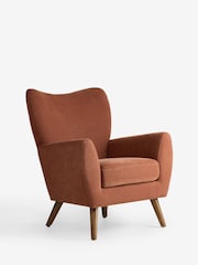 Soft Twll Rust Brown Wilson Highback Large Armchair - Image 5 of 7