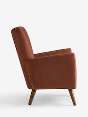 Soft Twll Rust Brown Wilson Highback Large Armchair - Image 6 of 7