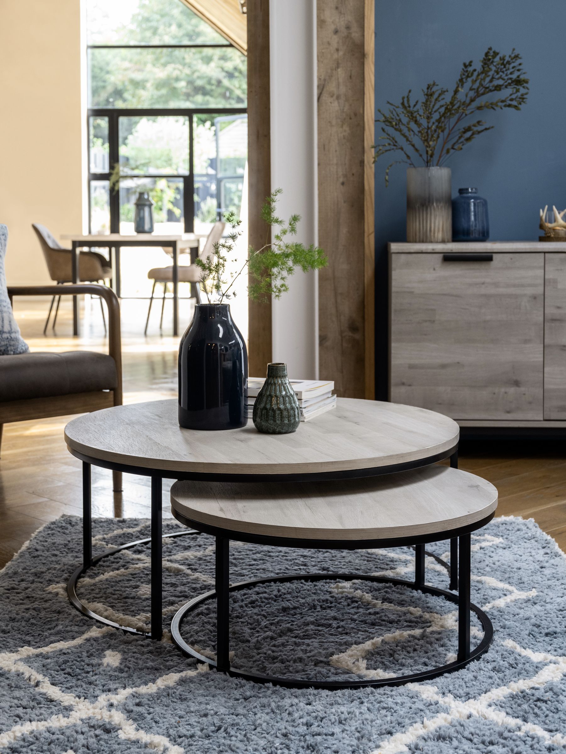 Buy Grey Bronx Nest of 2 Round Coffee Table from the Next UK online shop