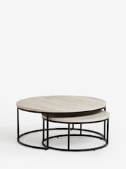 Grey Bronx Nest of 2, Round Coffee Table - Image 3 of 7
