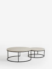 Grey Bronx Nest of 2, Round Coffee Table - Image 5 of 7