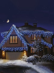 Premier Decorations Ltd White Brite 720 LED Snowing Icicles Christmas Lights with Timer 17.8M - Image 1 of 4