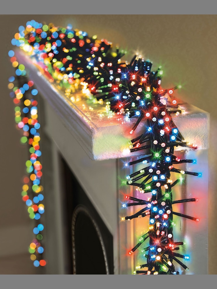 Premier Decorations Ltd Rainbow 480 LED Clusters With Timer Christmas Lights - Image 1 of 4