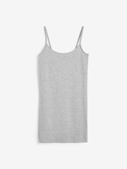 Grey Marl Longline Thin Strap Vest - Image 8 of 8
