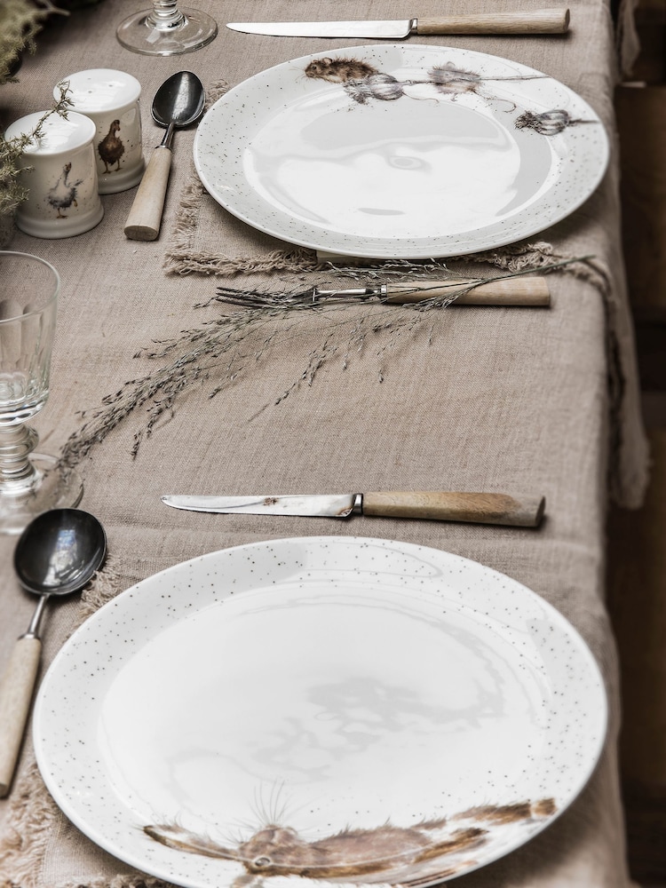 Royal Worcester Wrendale Set of 4 White Animal Dinner Plates - Image 1 of 1