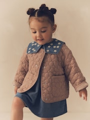 Natural Corduroy Quilted Coat (3mths-7yrs) - Image 1 of 8