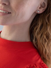 Beaverbrooks Sterling Silver And Rose Gold Plated Robin Earrings - Image 2 of 3