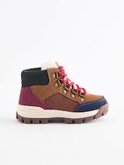 Tan Brown Colourblock Thermal Thinsulate™ Lined Hiker Boots - Image 2 of 5