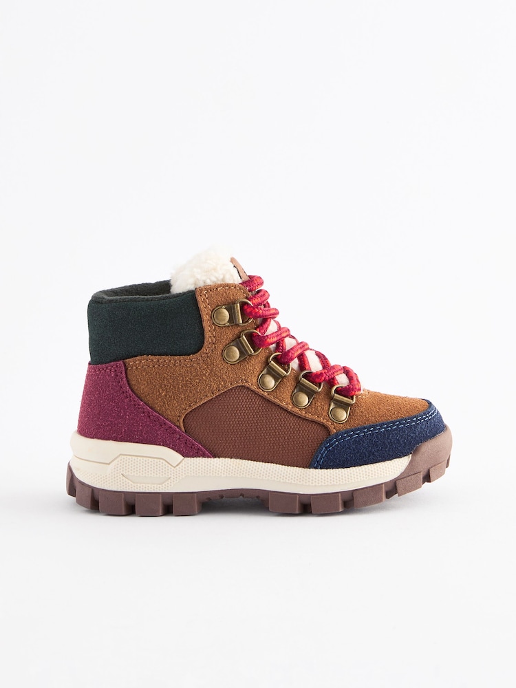 Tan Brown Colourblock Thermal Thinsulate™ Lined Hiker Boots - Image 2 of 5