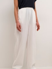 Kaffe Naya With Elastic Waist Casual 100% Cotton Trousers - Image 1 of 6