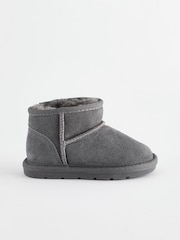 Grey Warm Lined Suede Boots - Image 2 of 5
