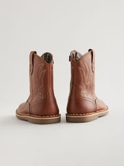 Brown Leather Western Boots - Image 5 of 6