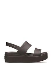 Crocs Black Brooklyn Low Wedge Platform Sandals - Image 1 of 4