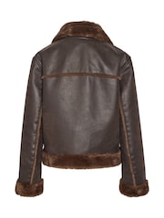 NOISY MAY Brown Shearling Jacket - Image 2 of 3