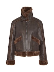 NOISY MAY Brown Shearling Jacket - Image 3 of 3